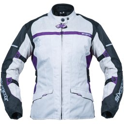 Geacă Moto Damă din Textil SIXGEAR LUNA · Gri / Mov