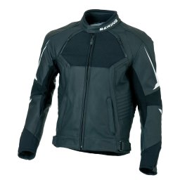 Geacă Moto din Piele & Textil BERING LYNX · Negru