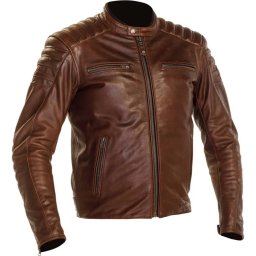 Geacă Moto din Piele RICHA DAYTONA 2 · Maro închis