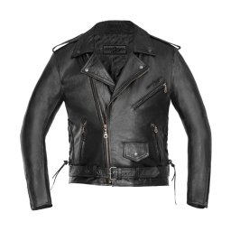 Geacă Moto din Piele SPEED UP BUFFALO · Negru