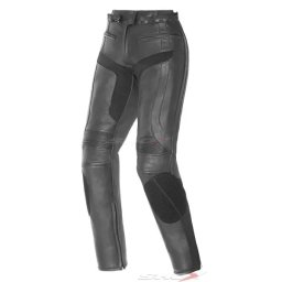 Pantaloni Moto Damă din Piele & Textil SHOX NICKY · Negru