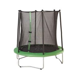 Trambulina cu plasa de protectie 244cm, Verde