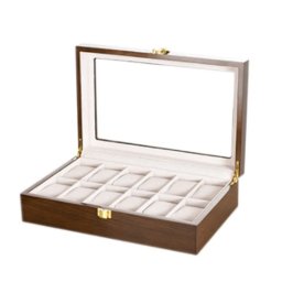 Casetă de Lux 12LML – Eleganța Lemnului de Nuc pentru Colecția Ta