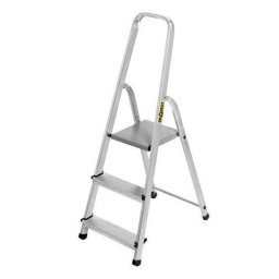 Scara aluminiu, 2 trepte, platforma, max 125 kg, 1.21 m, Drabest