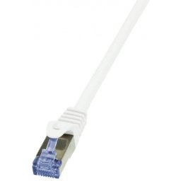 Cablu de retea S/FTP RJ45 CAT.6A LSOH 30m Alb, Logilink CQ3121S
