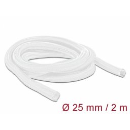 Plasa cu auto inchidere pentru organizarea cablurilor 2m x 25mm alb, Delock 20701