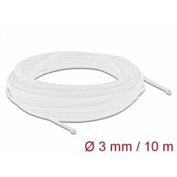 Plasa pentru organizarea cablurilor 10m x 3mm alb, Delock 20692