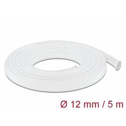 Plasa pentru organizarea cablurilor 5m x 12mm alb, Delock 20694