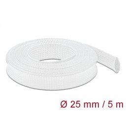 Plasa pentru organizarea cablurilor 5m x 25mm alb, Delock 20696