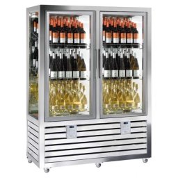 Vitrina frigorifica verticala pentru vinuri, 2 usi 848 L