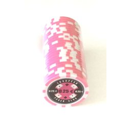 Set 25 jetoane poker ABS 11, 5 gr model EPC - inscriptionat 0,25 ,