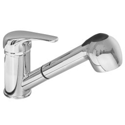 Baterie pentru chiuveta bucatarie, cu dus extractibil, crom, monocomanda, Kuchinox BKR 069D
