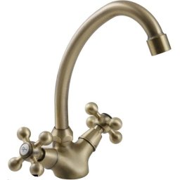 Baterie pentru chiuveta Stilo Retro aspect antichizat culoare bronz , Kuckinox BKI 560D