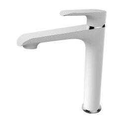 Baterie baie lavoar, pipa inalta, culoare alba / crom Alea Laveo BLE 62ND