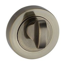 Rozete de butuc pentru usa interior antichizate retro culoare bronz cu blocator WC