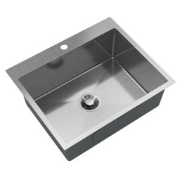 Chiuveta bucatarie cu o cuva din otel inoxidabil, 600 x 500 mm