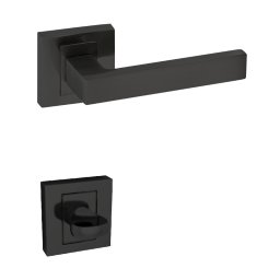 Manere usa de interior negru cu rozeta inchidere wc Kuchinox Qubic
