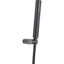 Set de dus cu para de mana negru, furtun si suport para, Laveo Pretto NLP 70AD