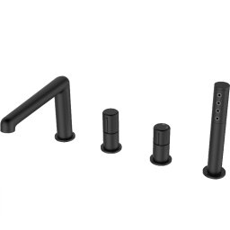 Baterie baie cada, montaj prindere pe cada, 4 gauri, negru, Laveo Pretto BAO 714