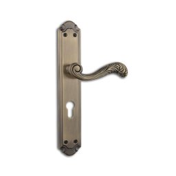 Manere usa de interior cu placa inter ax 72 mm stilo retro bronz antichizat KCS 412 Kuchinox
