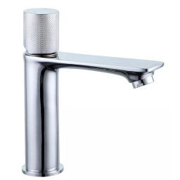 Baterie baie lavoar, pipa fixa, monocomanda, maner modern, crom