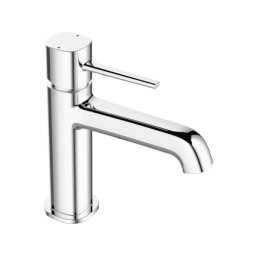 Baterie chiuveta baie lavoar, Laveo BAP 022D, ventil cu preaplin, pipa fixa, finisaj cromat