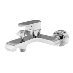 Baterie baie cada alb crom, fara set de dus, pipa fixa, monocomanda