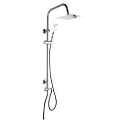 Coloana dus para fixa superioara patrata 20 cm , fara baterie, crom