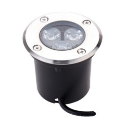 Spot LED pardoseala 3W=15W, Ø80mm, 6400K, lumina rece