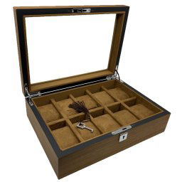 Cutie 10 ceasuri Luxury Wood Brown