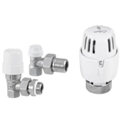 Pachet robineti RBM 1/2 (tur, retur, cap termostatic)