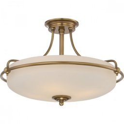 Plafonieră Quoizel Griffin, alamă, D:53cm, H:36cm, 4x60W-E27, QZ-GRIFFIN-SFM-WS