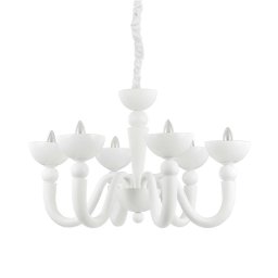 Lustră living Bon Bon SP6 093994, albă, 6 becuri E14