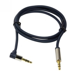 Cablu audio jack stereo 3.5mm unghi 90 grade T-T 3m, Logilink CA11300
