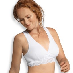 Bustiera pentru alaptare - Carriwell Lace Nursing Bra, Alb