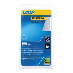 Baton silicon profesional Rapid Universal transparent O12 mm x 190 mm pentru lipire discreta, hobby si decoratiuni, 14 bucati, 40107362