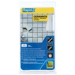 Baton silicon profesional Rapid pentru ceramica poroasa, alb, O12 mm x 190 mm, baza EVA, 14 bucati, 5001414