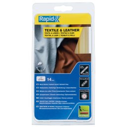 Batoane silicon Rapid pentru piele si textile, galbene, O12 190 mm, baza EVA, 14 bucati 5001418