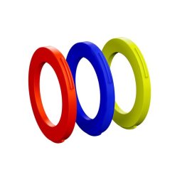 Kit de inele 3 culori pentru etrier Magura cu 4 pistoane, albastru, rosu neon, galben neon