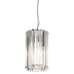 Pendul CRYSTAL SKYE Mini, crom, H:215.9cm, IP44, 2 becuri, KL-CRYSTAL-SKYE-MP