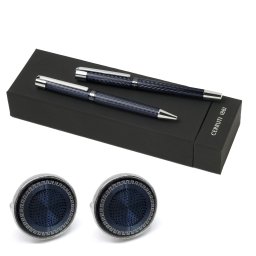 Business Ballpoint Rollerball pen Cerruti 1881 Butoni Elegant Round Silver