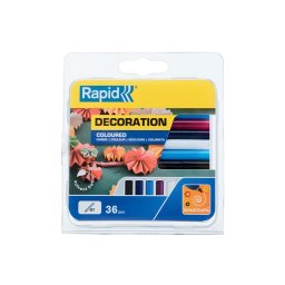 Batoane silicon color Rapid Fun to Fix Clasic Universal O7 90 mm pentru craft, personalizare si decoratiuni, 36 bucati 5001363