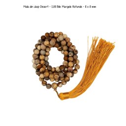 Mala din Jasp Desert - 108 Bile Margele Rotunde - 8 x 8 mm