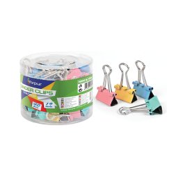 Clips metal Forpus 61626 19 mm culori pastel 40/cutie