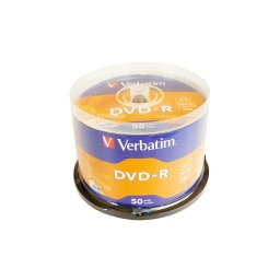 DVD-R Verbatim, 4.7 GB, 16x, 50 bucati/bulk, in cake box