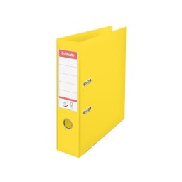 Biblioraft plastifiat ESSELTE 7.5cm galben vivida standard