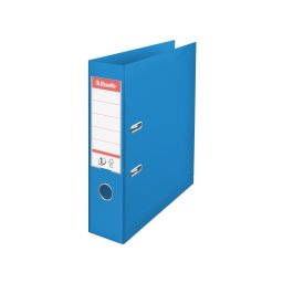 Biblioraft plastifiat ESSELTE 7.5cm albastru vivida standard