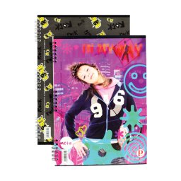 Caiet A4 80 file spirala linii policromie Pigna