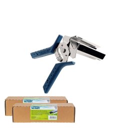 Set cleste profesional pentru legat vita de vie Rapid LIG150 cu magazie si 2 cutii capse C50 galvanizate pentru viticultura si podgorii 40107754
