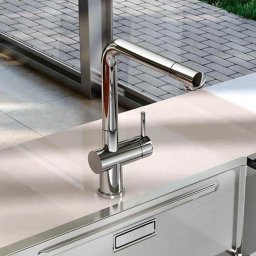 Set chiuveta bucatarie inox CookingAid LUX STEP 74 + baterie CookingAid Line MN 805